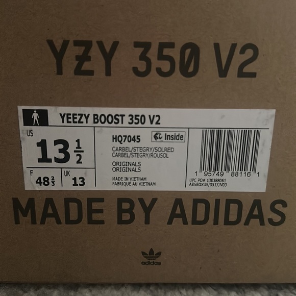 Adidas Yeezy 350 V2 carbon beluga size 13.5 - Picture 5 of 6